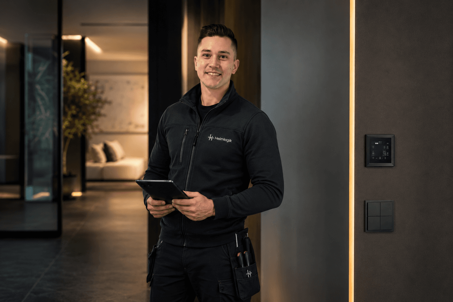 Smart Home Steuerung in einem Einfamilienhaus in Hannover